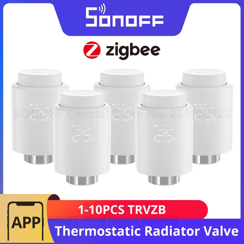 SONOFF Zigbee Smart Radiator Valve Energy Saving Temperature Control