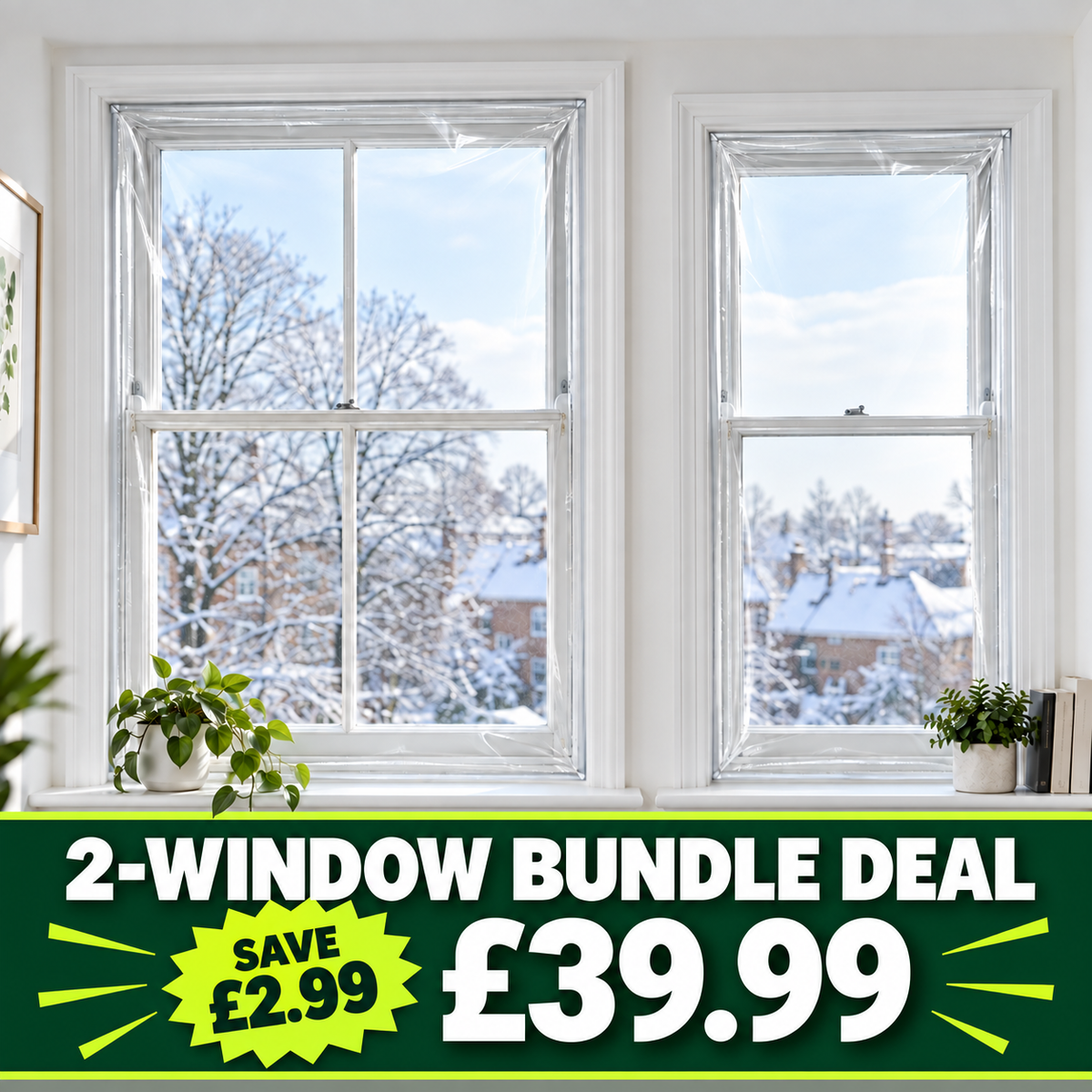 Two-window winter insulation film bundle